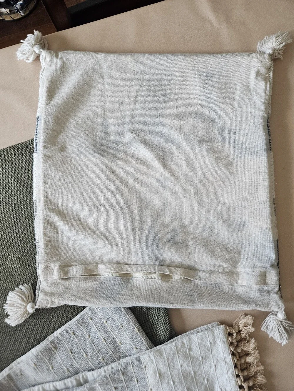 Boho Home Decor Bundle: 2 Ikea Pillow Covers + 1 Food Network Table Runner